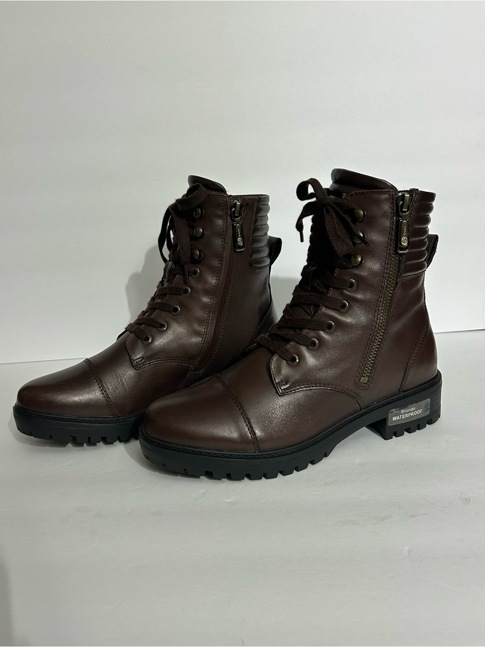 Blondo Brown Leather Vamp Ankle Boot